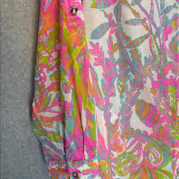 Lilly Pulitzer Jupiter Island Tunic Cover Up in Resort White Scuba to Cuba - Picture 4 of 7